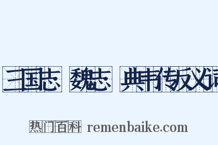 三国志·魏志·典韦传反义词是什么意思的图片